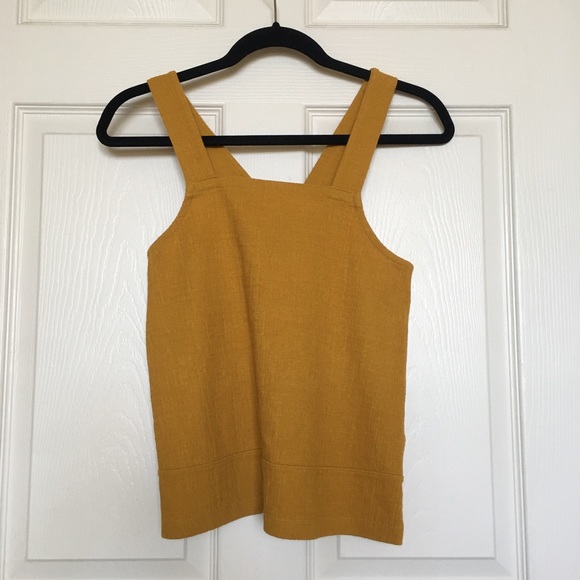Madewell Tops - Madewell yellow apron sleeveless tank top